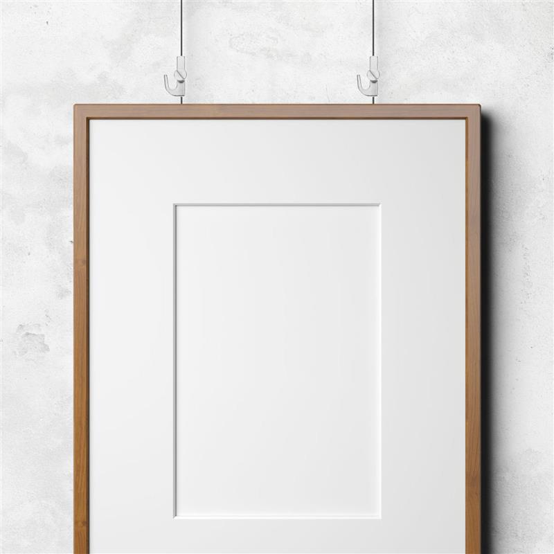 4 Pcs Stainless Steel Hook Heavy Duty Picture Hanging Hooks Molding Guide Hardware Art Suspension System Rail Frame Hanger Photo