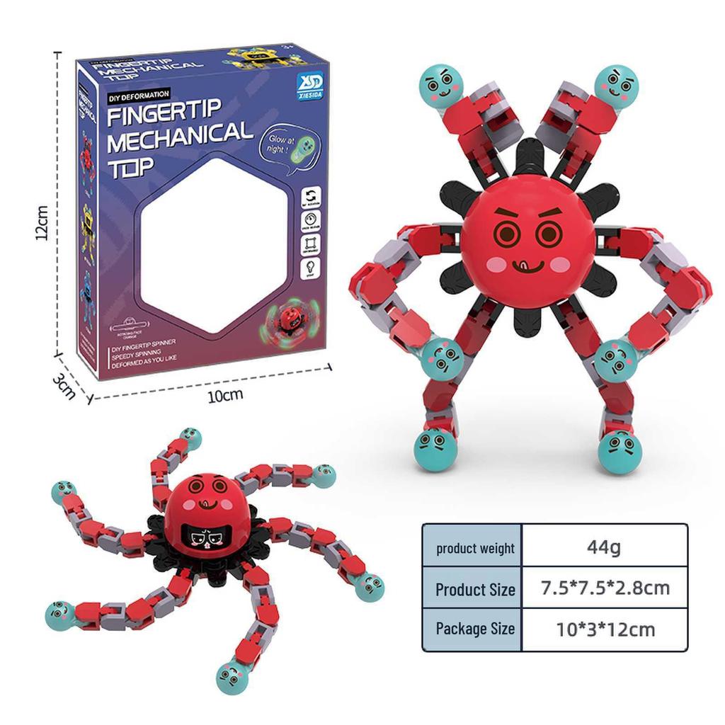 Luminous Decompression Finger Spinner - Mechanical Gyro Toy