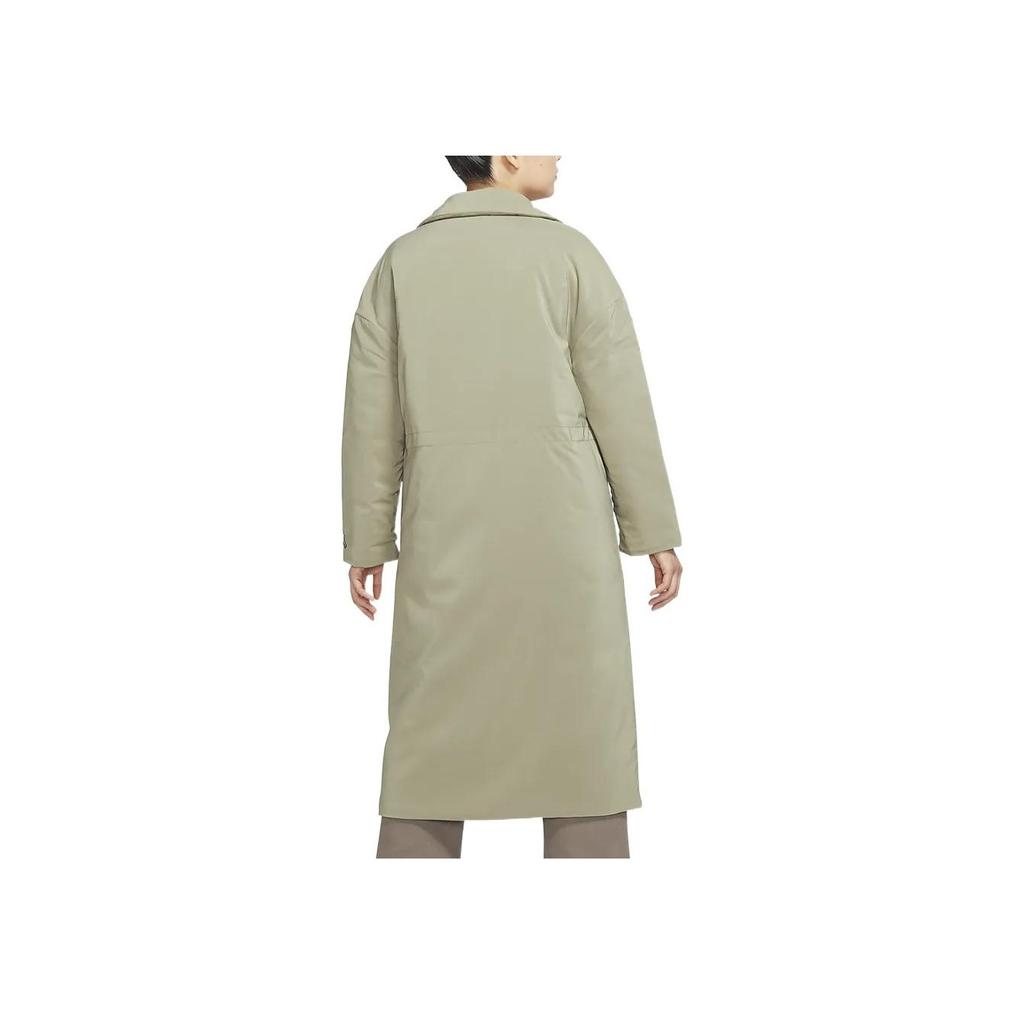 Jordan  Καμπαρντίνα με Κεντημένο Λογότυπο, Κολάρο και Σούστες, Γυναικείο Εξωτερικό Ρούχο, Λαδί-Πράσινο DR0550-351