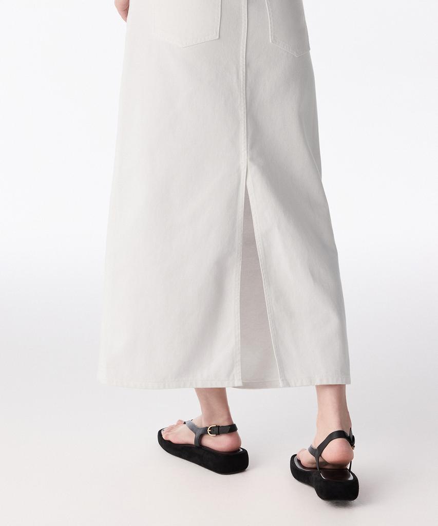 Musinsa Standard Woman Women'S Denim Maxi Skirt [White]
