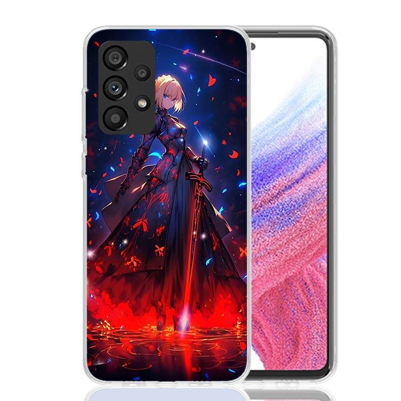 Fate Zero Stay Night Saber Phone Case For Samsung Galaxy A17 A16 A14 A15 A13 A57 A56 A54 A55 A53 A37 A36 A34 A35 A33 A26 A24 A25