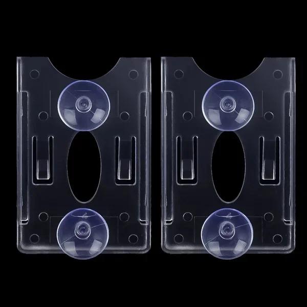 Car Card Sleeve Parking Ticket Suction Cup Clip Holder Auto Fastener Windscreen Park Card Organizer Stickers ID IC Clip Covers