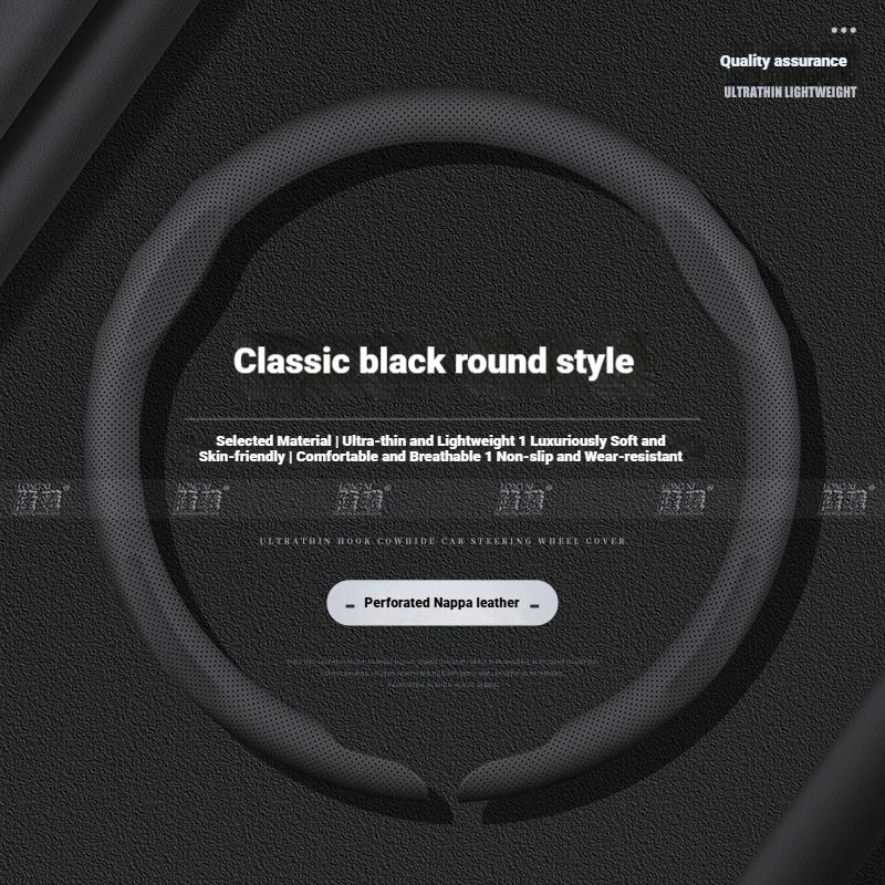 

Car snap-on Leathe steering wheel cover For TOYOTA Crown CHR Yaris Corolla Auris Rav4 Prius Camry raize Prado Auto Accessories