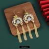 Dao Ma Dan face fringed pearl earrings design sense temperament long niche Guochao earrings women