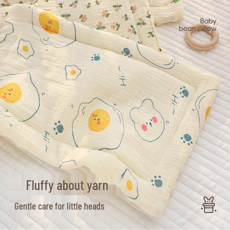 Pure Cotton Cloud-Shaped Baby Pillow - All-Season Soothing Gauze for Infants and Toddlers