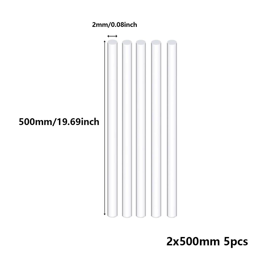 

1-5pcs Clear Acrylic Round Rods, Transparents Acrylic Bars for DIY Building Models, Crafting & Material Projects