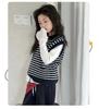 Autumn 2025 Girls' Fashionable Knitted Vest Polo Set - Trendy Three-piece Outfit