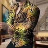 Men's Elegant 3D Printed Long Sleeve Shirts Turn Down Collar Party Casual Camisas Hombre Plus Size Streetwear Fashion Blouse