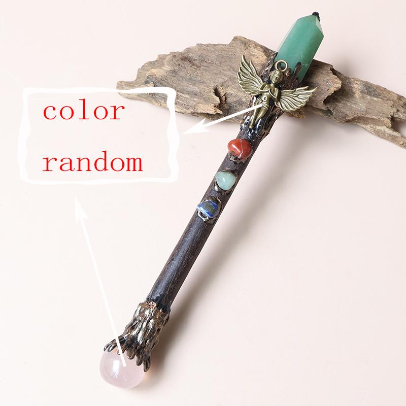 Scettro di Cristallo a Forma di Coltello, Bacchetta Magica che Unisce Cristallo a Forma di Coltello e Sfera di Cristallo, Regalo di Halloween