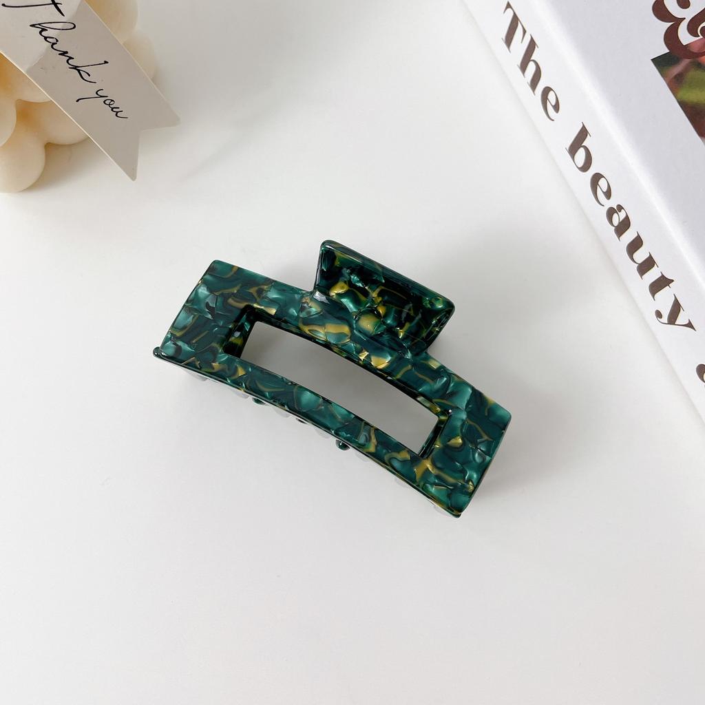 Acetate Korean Fashionable Hair Clip For Women With Elegant Square Design In Colors Multiple