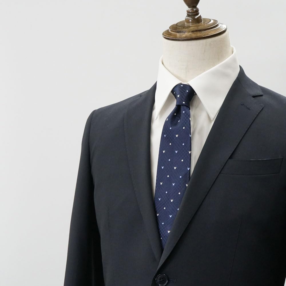 [Disney] Necktie & Tie Bar Set DN906546 Navy & Wa-08