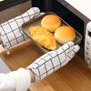 2Pcs Heat Resistant Oven Gloves Thick Cotton Mitts for Baking Grilling Microwave Non-Slip Kitchen Gloves for Hot Pots Cast Iron