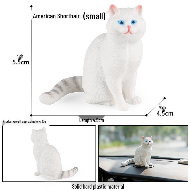 Realistic Exotic Orange Tabby Cat Heart Model Ornament