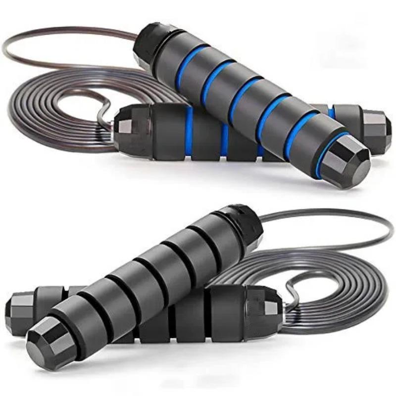 

2 упаковки, быстрая скорость, скакалка, шарикоподшипник, регулируемая скакалка, упражнения для кроссфита, фитнеса, тренировки, противоскользящая ручка