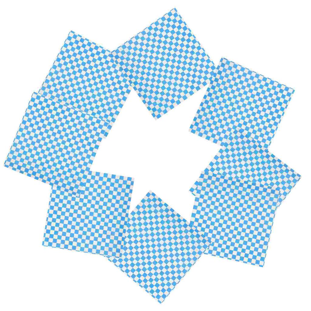 50 Sheets Checkerboard Burger Food Wrapping Paper Rice Ball Bento Baking Bread Mat Grease-proof Sandwich Basket Liners Cheese