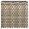 Garden Side Table with Glass Top 58 x 27.5 x 55 cm Poly Rattan