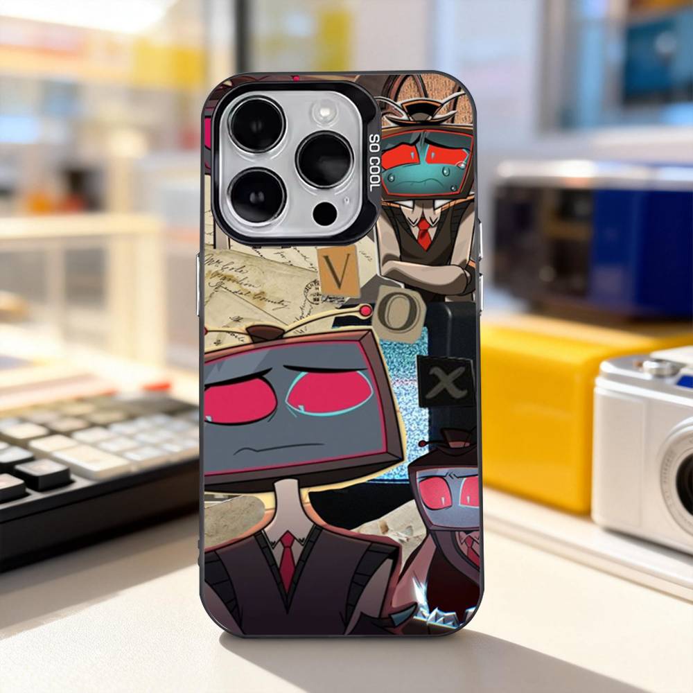 H-Hazbin V-Vox Trust Us For iPhone 11,12,13,14,15,16,17,Pro,Max,Plus,E,Air,Mini Phone Case IMD Matte Black