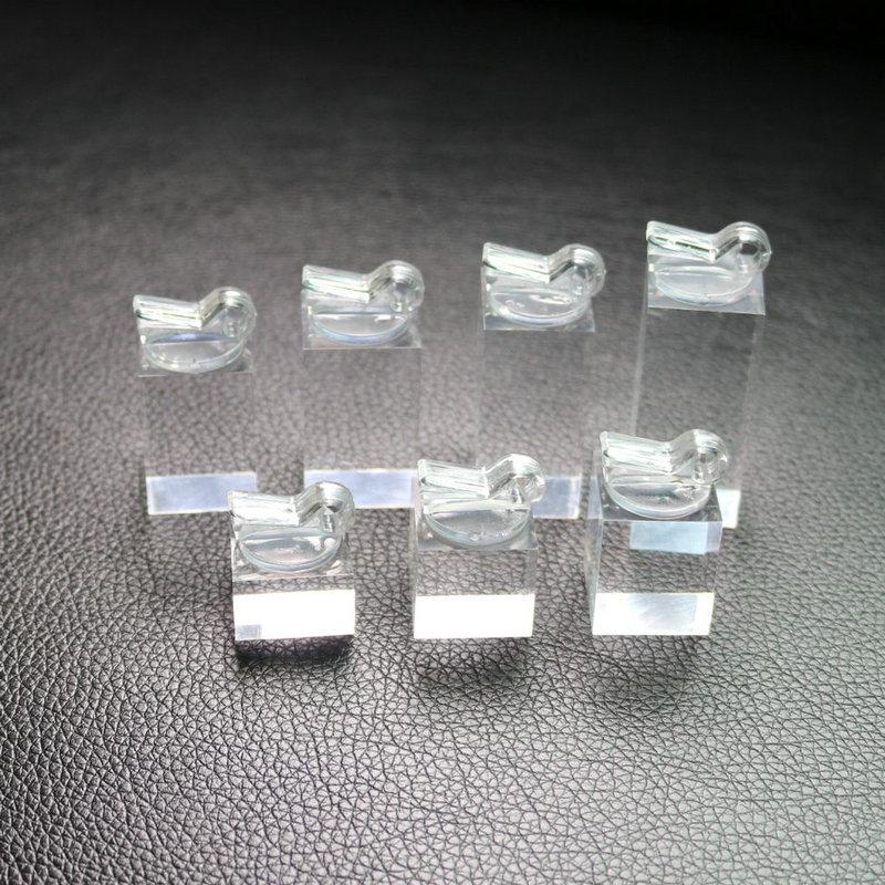 7-Piece Transparent Acrylic Jewelry Display Stands: Round & Square