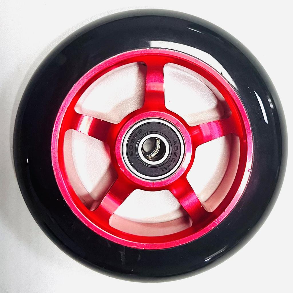 100mm Scooter Wheels Replacement with Bearings Aluminum Wear-Resistant PU Stunt Scooter Parts Kick Scooter Accessories 2pcs/set