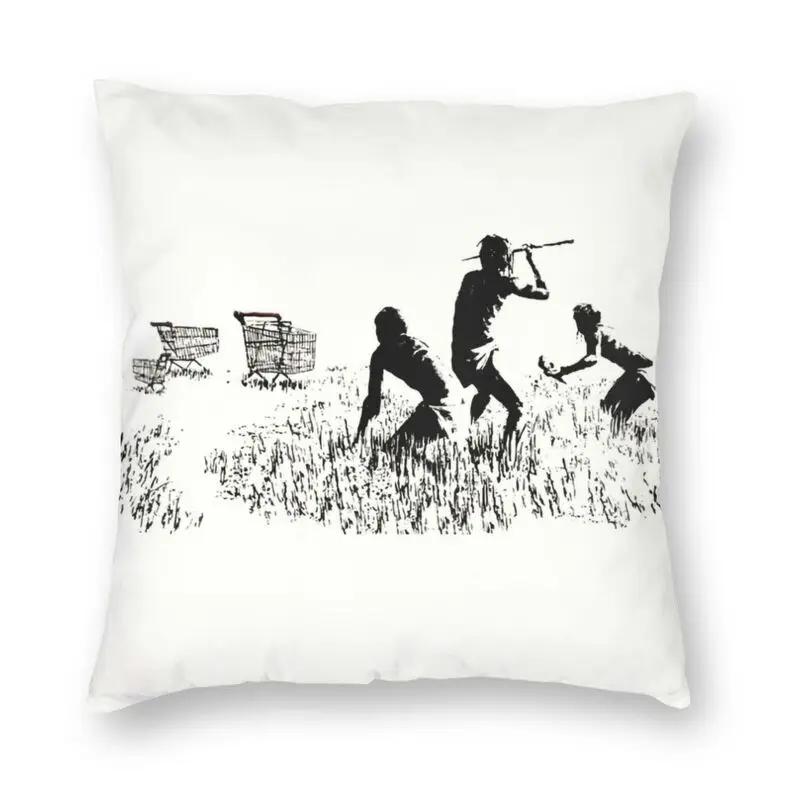 

Home Decor Classic Street Graffiti Pop Art Square Pillowcase Girl With Red Balloon Cushion Cover For Sofa Car 66x66cm