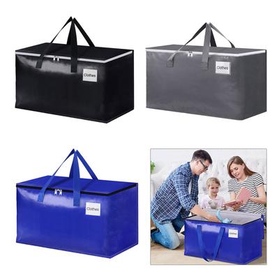 Extra Heavy Duty Large Moving Bags with Strong Zipper & Comfortable Handles Clothes Storage Bags Totes Bins Packing Bags