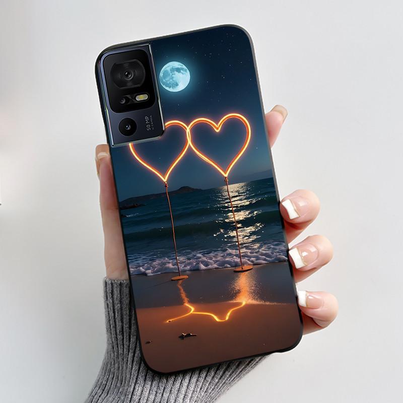 

For TCL 40 SE XL 40R 5G 40SE 40XL 40T Case Luxury Cute Love Rabbit Funny Shockproof Black Soft Silicone Phone Cases Back Cover TCL 40 SE