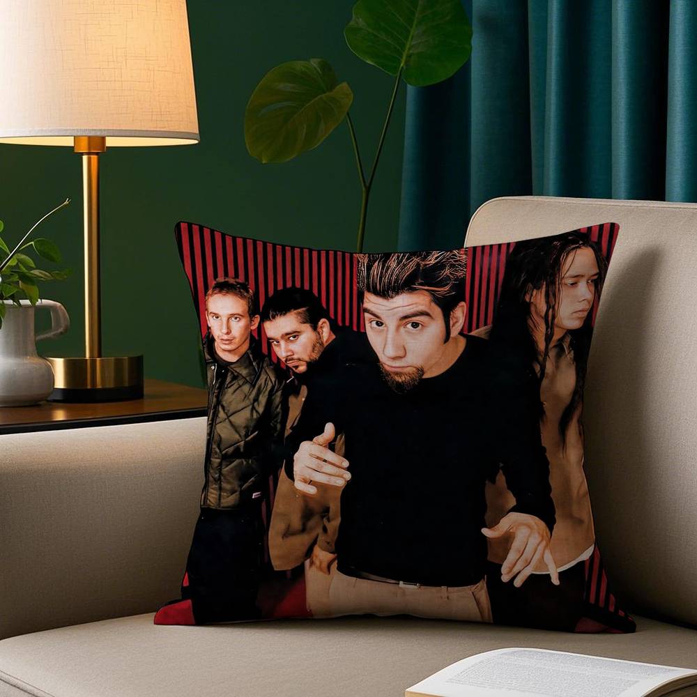 Rock D-Deftones Band Pillow Case Plush Fabric Soft Pillowcase Double Sided Print Sofa Cushion Cover Throw
