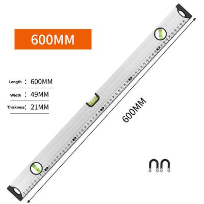 1 PZ 600MM Livella a Bolla in Lega di Alluminio ad Alta Precisione con Bolle Magnetiche Strumenti Livella Strumenti di Misurazione