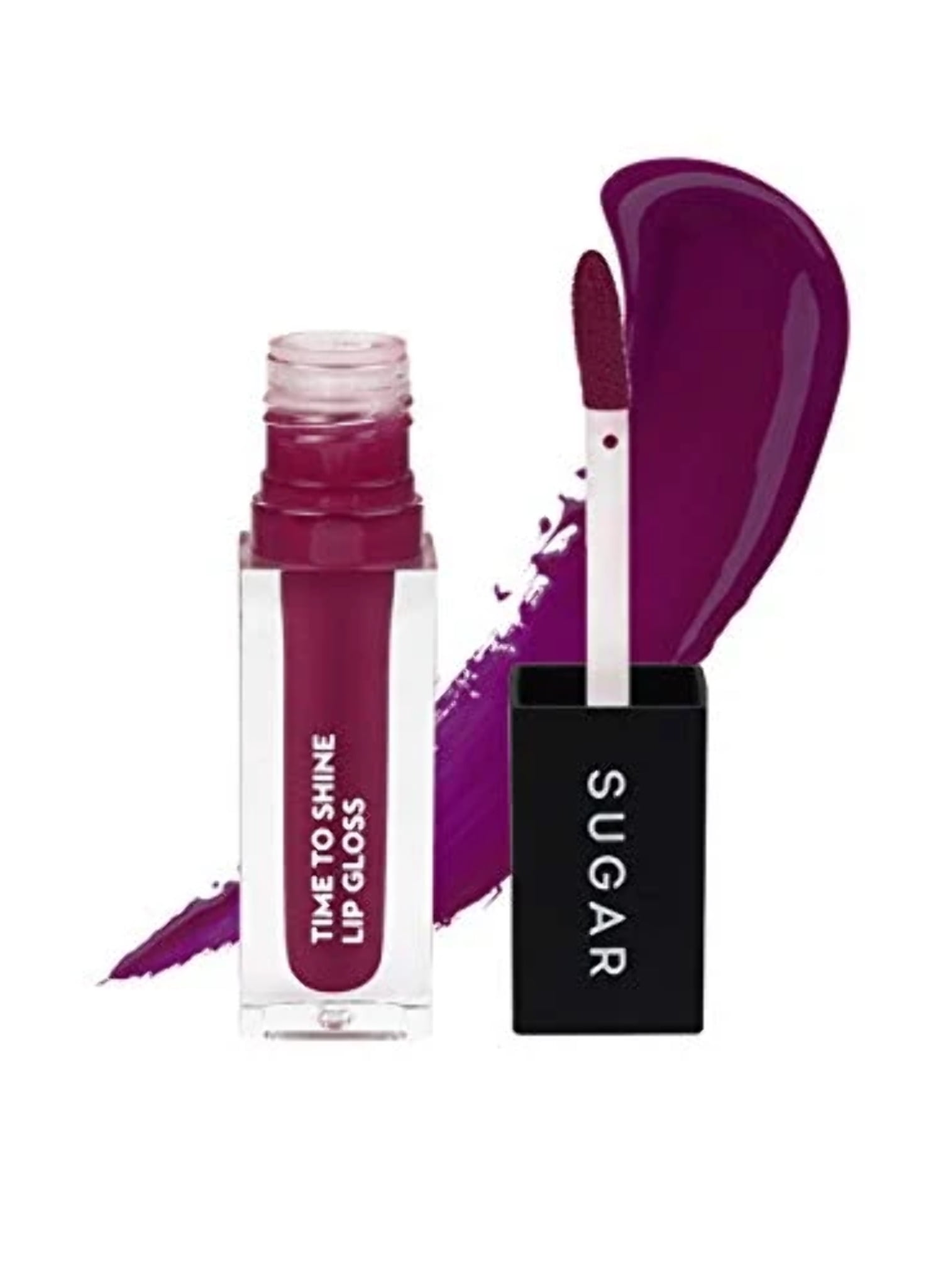 

SUGAR Cosmetics Time To Shine Lip Gloss - 08 Berryda (Deep Berry with cool undertone) Non-Sticky Formula , Jojoba Oil Infused