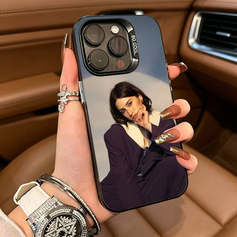 Pop singer-Gracie-A- Abrams Phone Case For IPhone17 16 11 12 13 14 15 16 Pro Max Plus Cover Colored Silver Funda Bumber