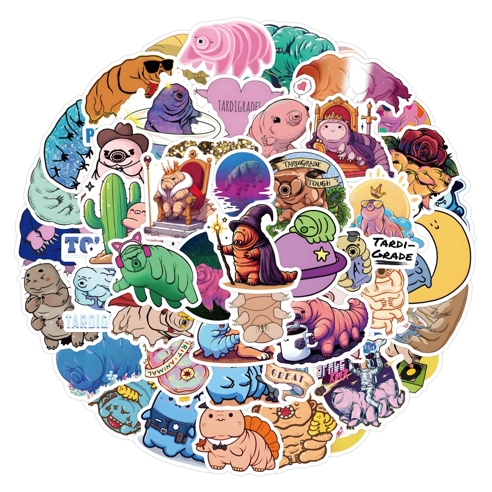 

10/50 шт. Забавные милые наклейки с водяным медведем и тихоходкой, тихоходка, гаффити, наклейки для DIY, багажа, ноутбука, скейтборда, велосипеда, наклейки 10pcs