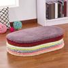 Oval Bath Mat Thick Super Absorbent Plush Area Rug Shaggy Carpet Anti-Slip Backing Machine Washable Soft Bathroom Floor Mat