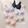 Large Size Front Buckle, Convenient Seamless Underwear, Light and Thin, Large Breasts, Small and Comfortable Bra, Pull-up Support, Anti-sagging Bra.