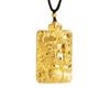 Buddha Head Ksitigarbha Black Rope Half Face Square Brand Men and Women National Fashion Necklace Pendant