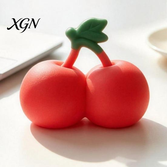 Cherry Fidget Toy Realistic Stress Relief Toy, Giant Squeeze Food Soft Stretchy Simulation Fruit Sensory for Anxiety