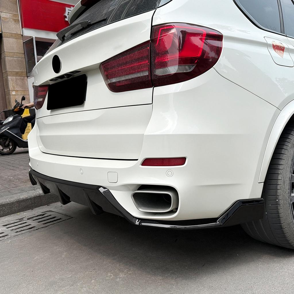 Car Rear Bumper Lip For BMW X5 F15 M Sport 2014 2015 2016 2017 2018 Spoiler Diffuser Protector Decoration Body Kit Accessories