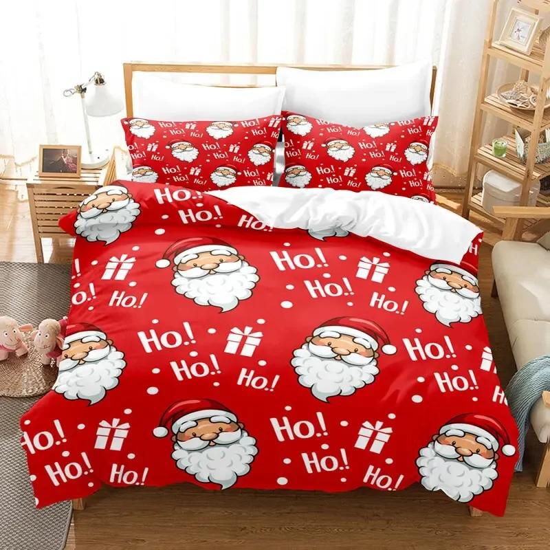 3D Printed Christmas Bedding Set Duvet Cover Bedroom Comforter Covers Single Twin King Size Quilt Cover Home Textile 23Pcs