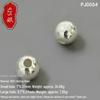 S925 Sterling Silver 3D Round Faceted Beads for DIY Jewelry Accessories