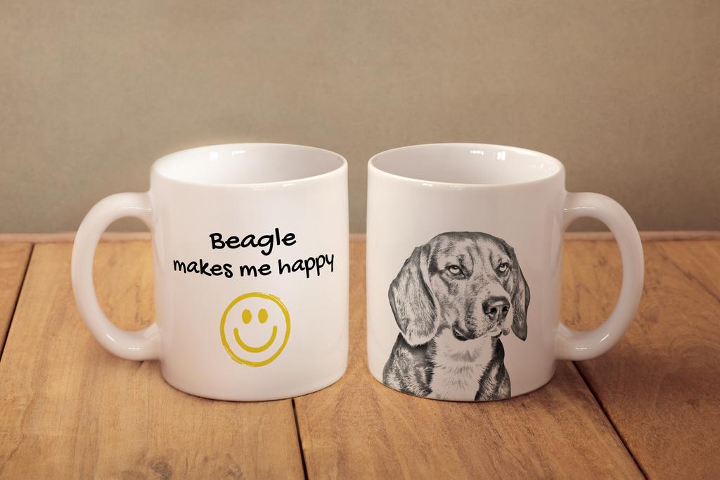 Beagle - Cup with a Dog, Cheerful Cup for a Dog Lover, Personalized Gift from the Art-Dog Brand
