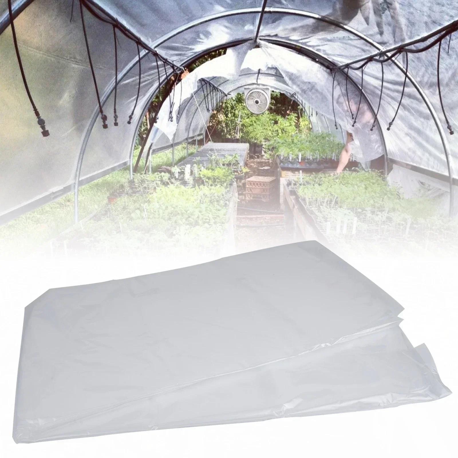 

1pc Clear Greenhouse Film Foldable Polythene Plastic Sheeting Garden Diy Material Cover For Greenhouse Roof Plants Flower House 3x4m