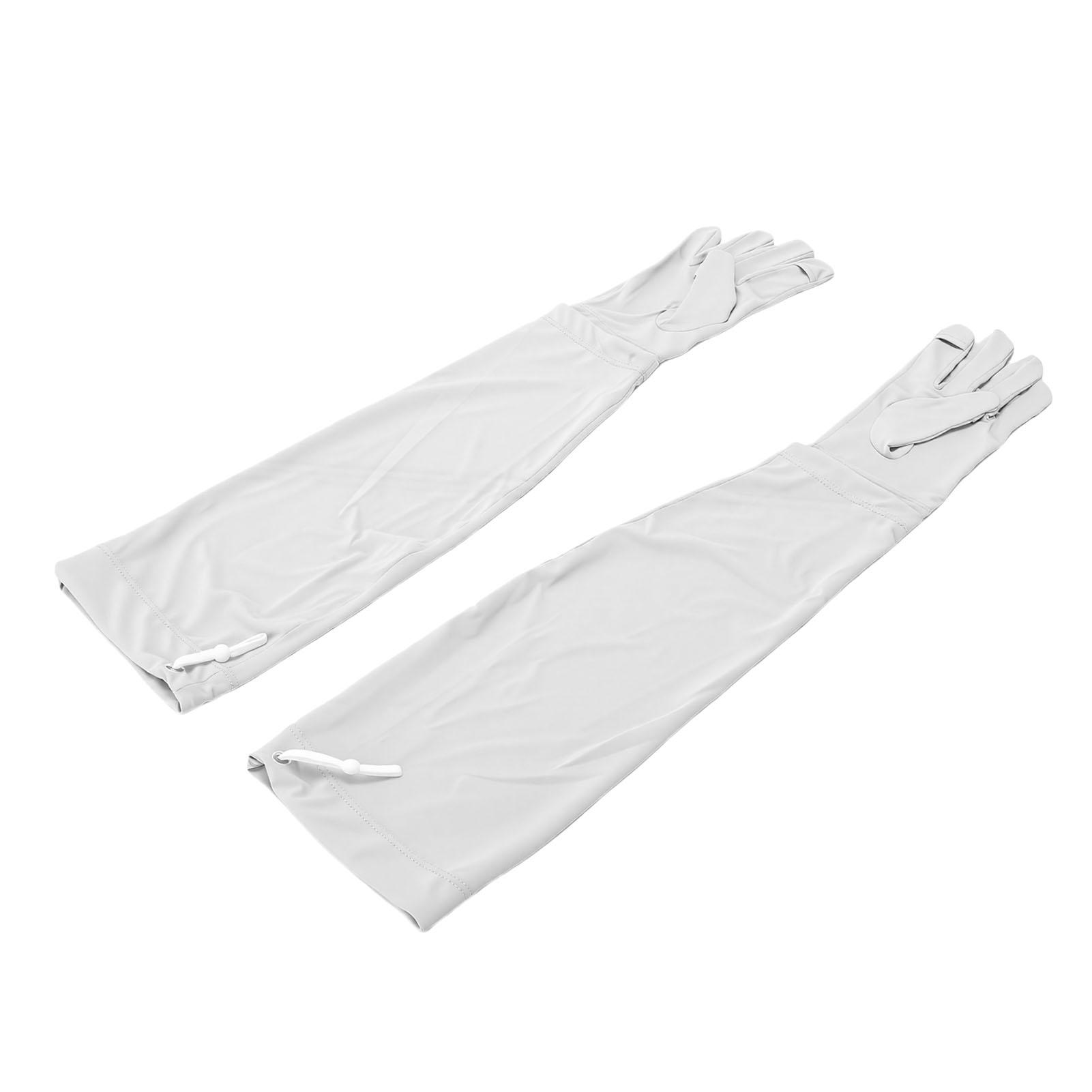 

Long Sunblock Gloves Breathable Anti Slip Detachable Touchscreen Full Finger Arm Gloves for Garden Cycling Hiking UPF50+