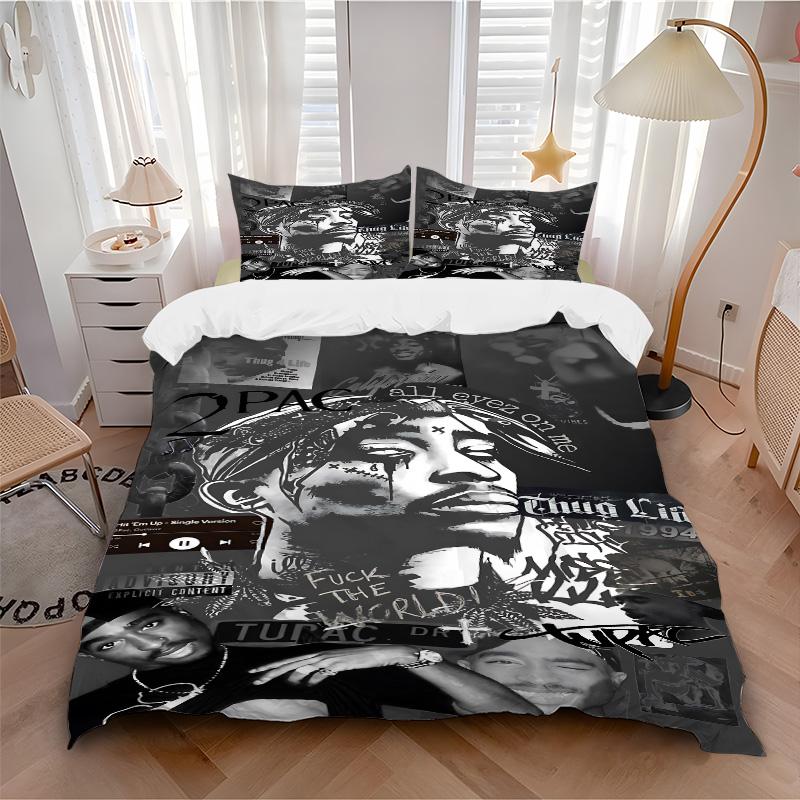 Rap Culture Collage Print 3Pcs Bedding Setduvet Cover With 2 Bedropillowcase Home Birthday Gift
