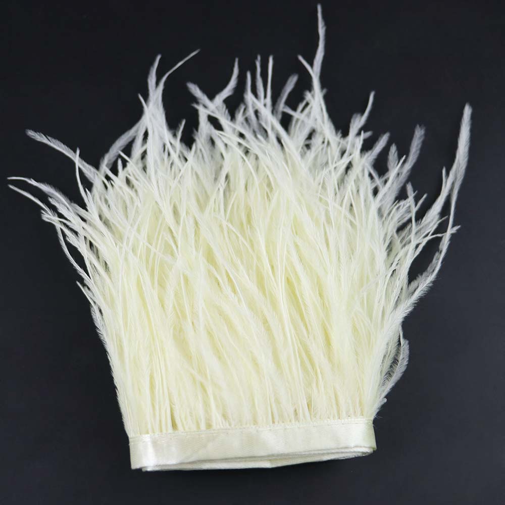 Feather 6-18CM Natural White Black Ostrich Feathers Trim for Wedding Dress Clothing Accessories Party Decoration Plume Fringe