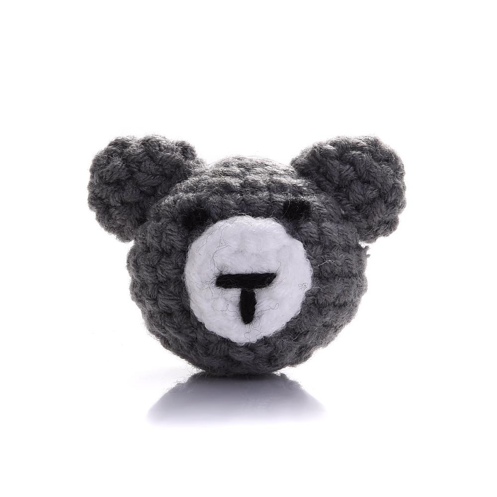 1Pc Handmade Crochet Animal Mixed Felt Ball DIY Charm Newborn Care Accessories Necklace Pacifier Chain Set Toy