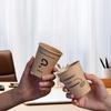 50pcs Anti-scalding Home Office Supplies Coffee Cups Simple Disposable Paper Cup Milk Cup Kraft Paper Cups 4 Mixed Types 250ml/9oz