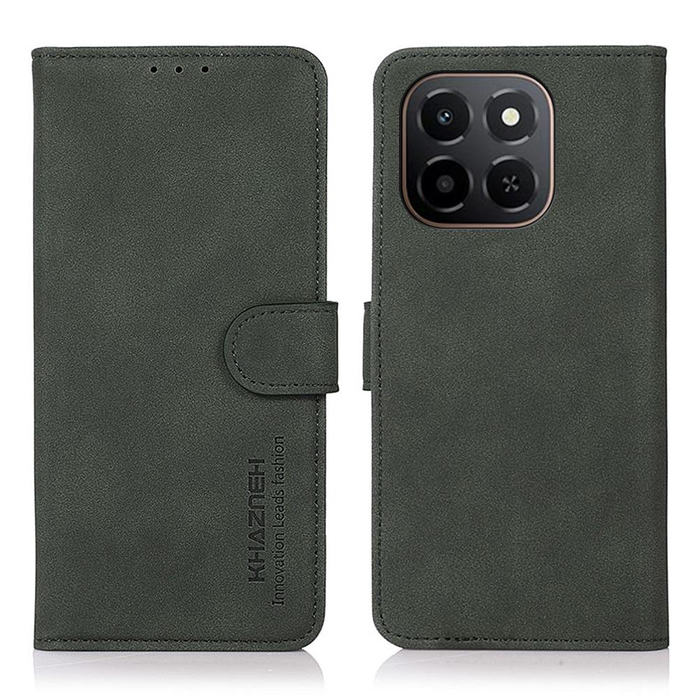 

KHAZNEH For Honor X6c 4G Case Anti Scratch PU Leather Wallet Stand Phone Cover Green