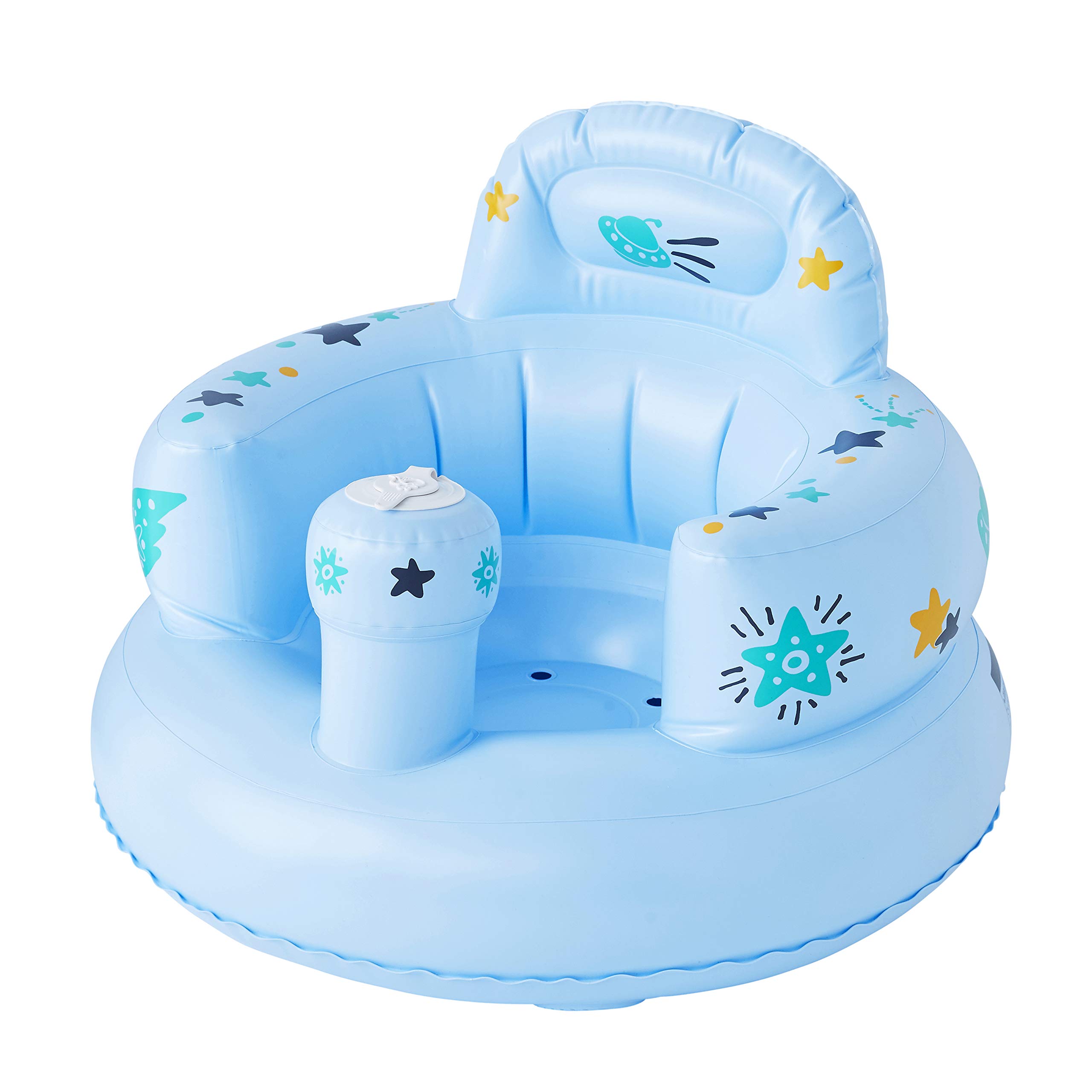 

Smart Start Bath Chair with Headrest for Sitting Blue Pump-Up Up, (1 piece)