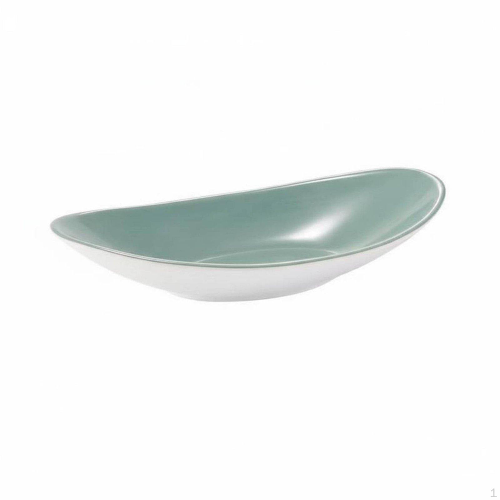 BoatShaped Serving Dish Ceramic Look Boat Shaped Tray ShatterResistant Oval Melamine Plate