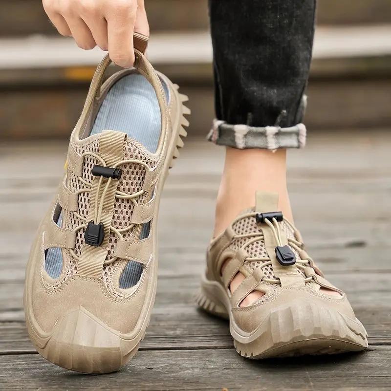 Fashion Hole Shoes Men's Sandal with Platform Sports Summer Sale New Arrival Breathable Outdoor Design 2025 Barefoot Daily Use Male Shoe