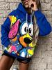 Fashionable women's loose casual street style hooded sweatshirt, loose casual, fashionable top